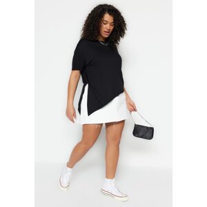 Trendyol Curve Black Lacing Detailed Knitted Blouse