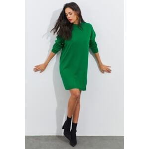 Cool & Sexy Women's Green Knitwear Tunic YV110