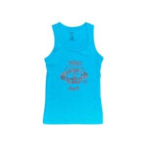 Dagi Boy's Turquoise Combed Cotton Monster Printed Singlet