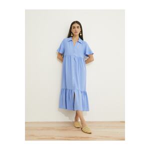 Koton Layered Shirt Dress Midi Length Short Sleeve