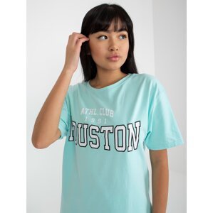 Mint loose T-shirt with print