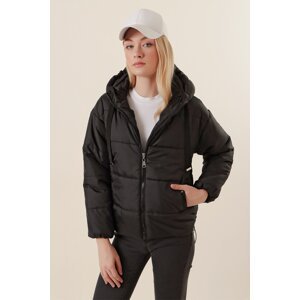 Bigdart 5117 Nafúknutá bunda s kapucňou - čierna