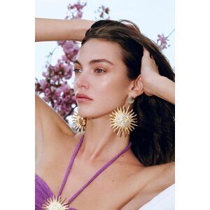 Trendyol X Zeynep Tosun Gold Sun Figure Earring