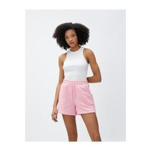 Koton Mini Shorts with Lace Waist and Pocket Detail