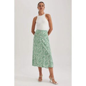 DEFACTO A Cut Printed Normal Waist Midi Skirt