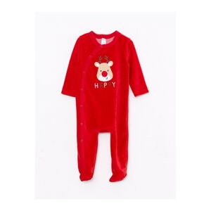 LC Waikiki Crew Neck Long Sleeve Embroidery Detailed Baby Boy Rompers