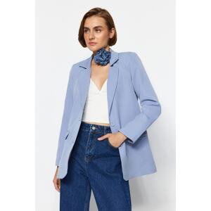 Trendyol Light Blue Regular Lined Buttoned Woven Blazer Jacket