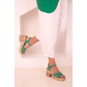 Soho Women's Green Heels 18291