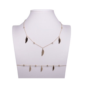 Stainless steel necklace G2211-1-36 gold