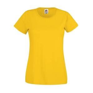 Yellow Women's T-shirt Lady fit Original Fruit of the Loom
