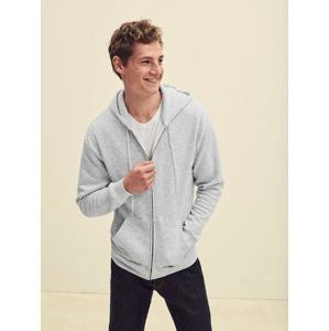 Light grey men's hoodie Premium Fruit of the Loom