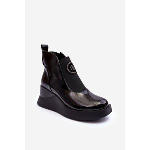 Leather ankle boots S.Barski MR870-22 black