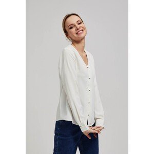 V-neck shirt with soft buttons