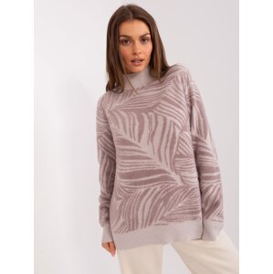 Light purple oversized sweater with turtleneck