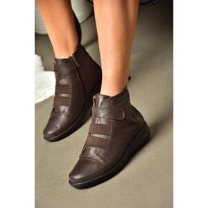 Fox Shoes R555001103 Brown Leather Comfort Sole Women's Boots