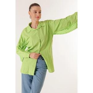 By Saygı Scalloped Detailed Tunic Shirt with Slits in the Side.