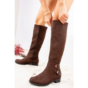 Fox Shoes Brown Suede Women's Boots