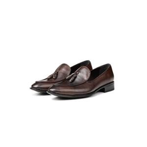 Ducavelli Smug Genuine Leather Men's Classic Loafer Moccasin Shoes