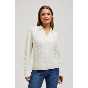 V-neck sweater with collar
