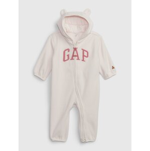 GAP Baby fleece jumpsuit with logo - Girls