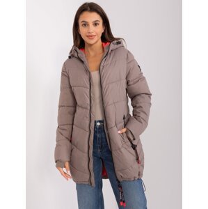 Light brown winter jacket SUBLEVEL with hood