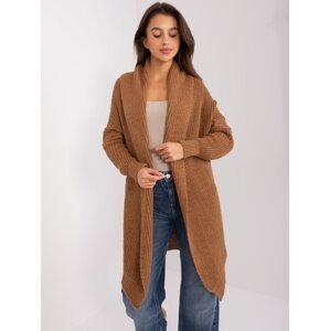 Brown long knitted cardigan OCH BELLA