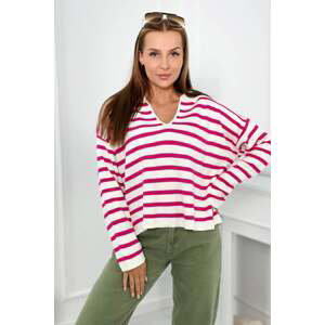 Striped fuchsia sweater