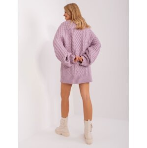 Light purple knitted mini dress