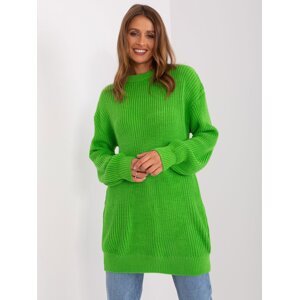 Light Green Long Oversize Women's Sweater