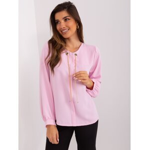Light pink elegant formal blouse