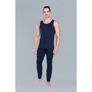 Paco T-shirt with wide straps - navy blue