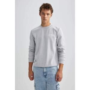 DEFACTO Slim Fit Printed Long Sleeve Sweatshirt