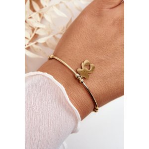 Women's steel teddy bear stringing bracelet, gold
