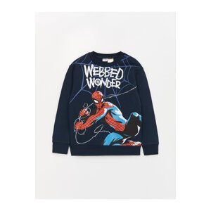 LC Waikiki Crew Neck Spiderman Printed Long Sleeve Boys' Sweatshirt.