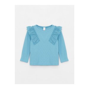 LC Waikiki Crew Neck Long Sleeve Baby Girl T-Shirt