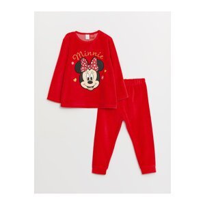 LC Waikiki Crew Neck Minnie Mouse Printed Baby Girl Pajama Set