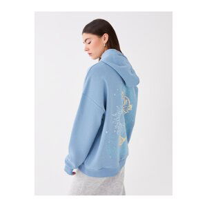 LC Waikiki Printed Long Sleeve Oversize Women's Hoodie