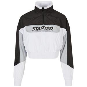 Women's Starter Colorblock Pull Over Jacket Black/White