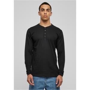 Henley L/S Basic T-Shirt Black