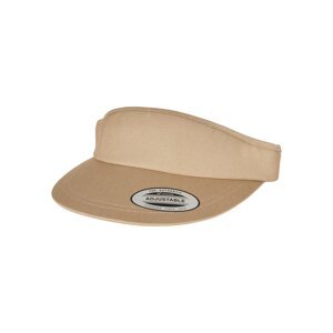 Flat khaki cap with round visor