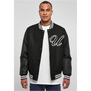 Large U College Jacket Black