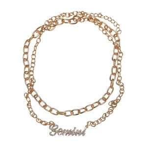 Diamond Zodiac Gold Gemini Necklace