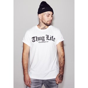 Thug Life Old English Tee White