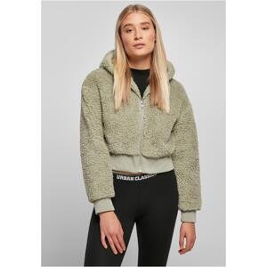 Women's short oversized jacket Sherpa softsalvia