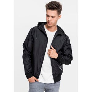 Black windbreaker