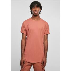 Long Shaped Terracotta Turnup Tee