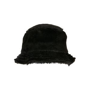 Faux fur hat in black