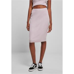 Women's ribbed lilac midi skirt