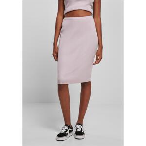 Women's ribbed lilac midi skirt