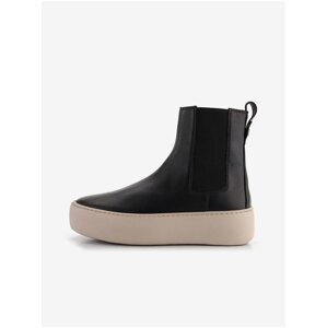 Black women's leather chelsea boots on platform Högl Connor - Women